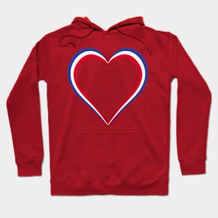 France flag heart shape pattern Hoodie